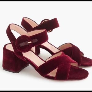 J. Crew Velvet Penny Sandal
